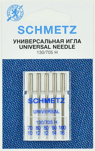 Иглы Schmetz универсальные (70x1, 80x2, 90x1, 100х1), 5 шт в Донецке