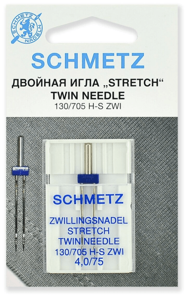 Иглы Schmetz стрейч двойные 130/705 H-S ZWI 4,0/75, 1 шт в Донецке